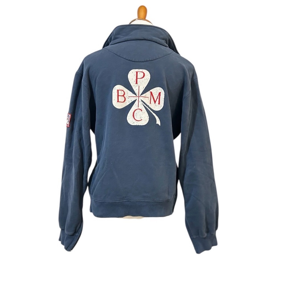 Black Pyramid Navy and Burgundy Half-Zip Hoodie